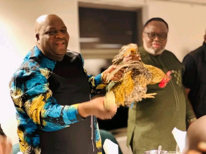 ZedMusicBlog's tweet card. 100pin for a chicken! What was supposed to be a simple village chicken auction at the Likumbi Lya Mize Fundraising Gala Dinner