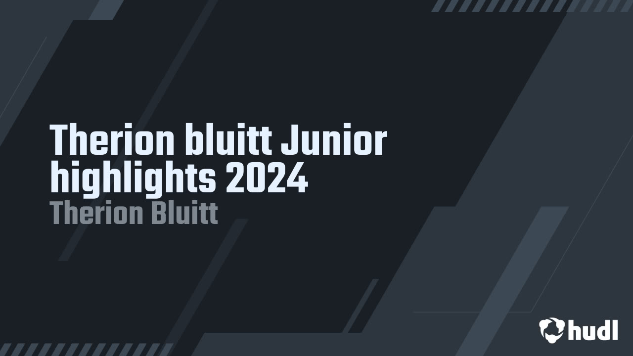 Bluitt50's tweet card. Therion bluitt Junior highlights 2024