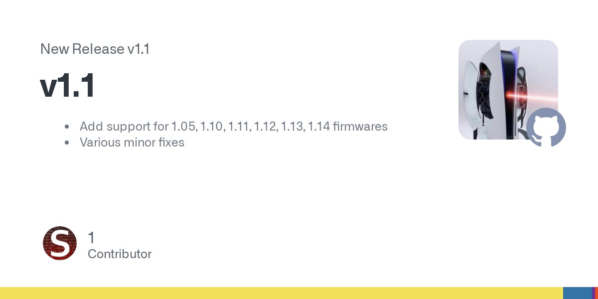 SpecterDev's tweet card. Add support for 1.05, 1.10, 1.11, 1.12, 1.13, 1.14 firmwares Various minor fixes