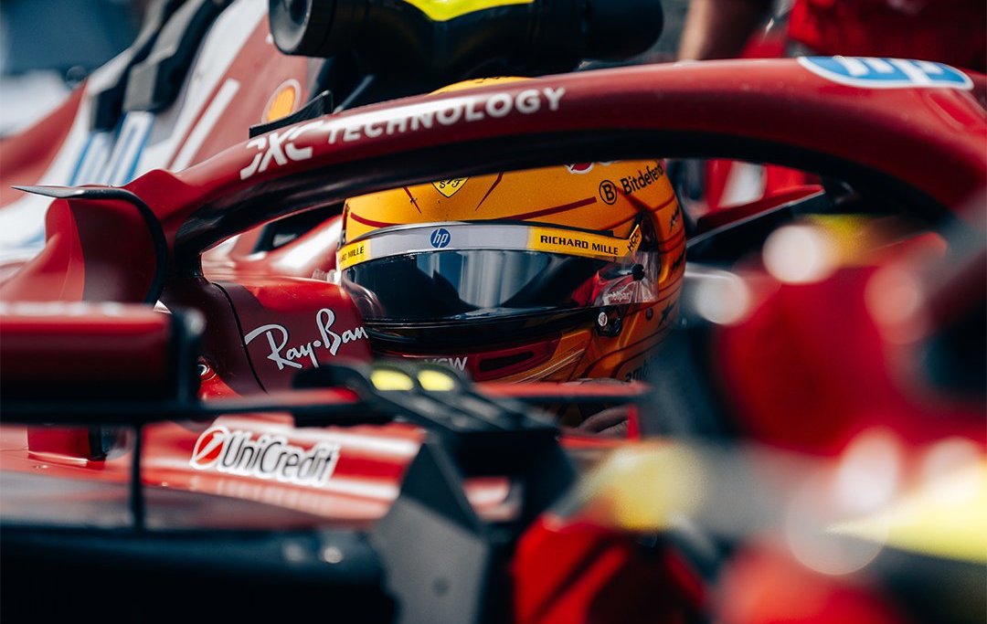 FUnoAT's tweet card. F1, Ferrari cambia il setup sospensivo di Lewis Hamilton per il Gran Premio del Belgio per cercare di favorire l'inglese nella rimonta in gara
