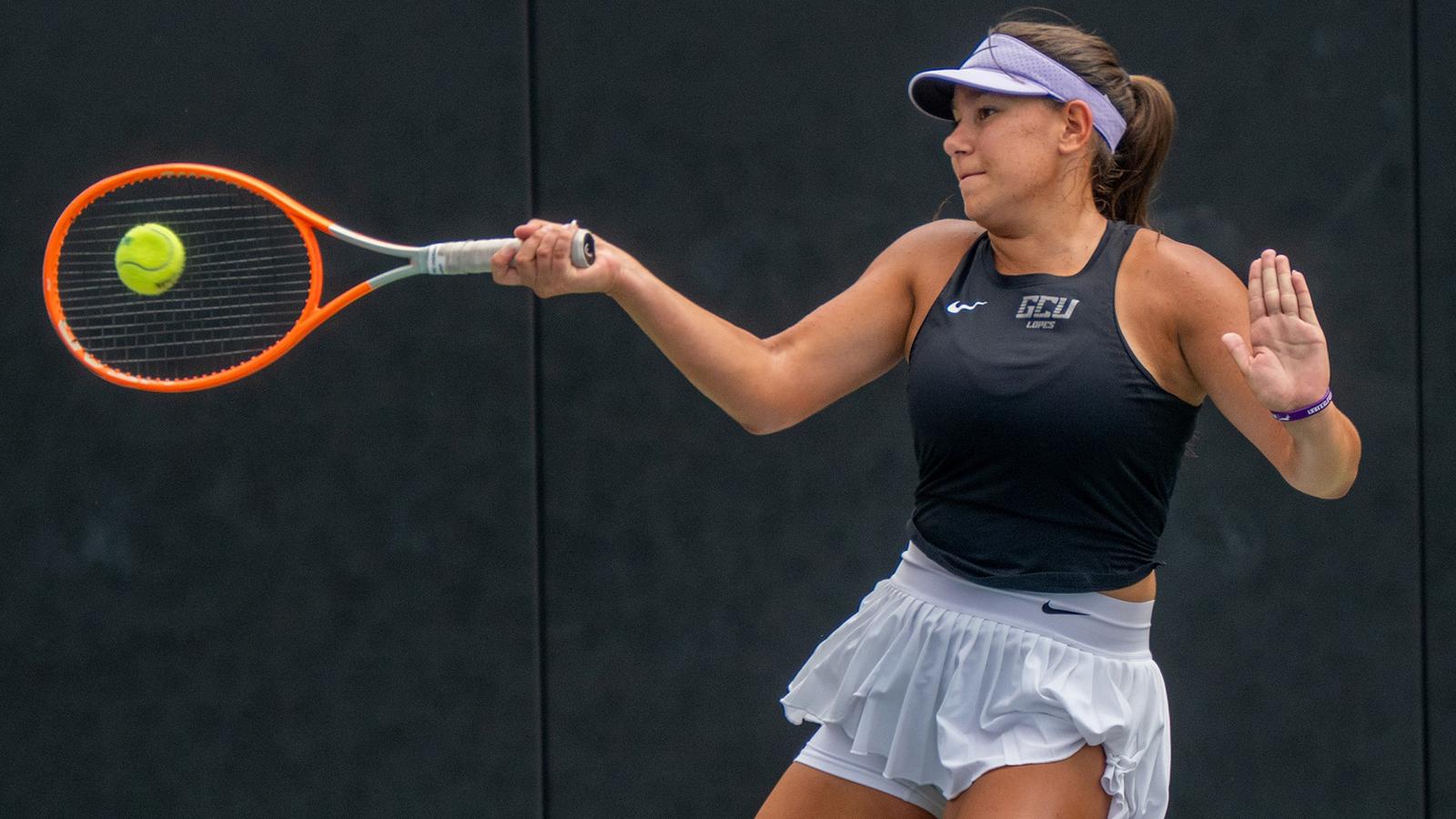 GCU_WTennis's tweet card. AUSTIN, Texas – The NCAA Tournament seeding gave Grand Canyon women's tennis about as much chance of emerging Friday as the sunshine had at Texas Tennis Center.