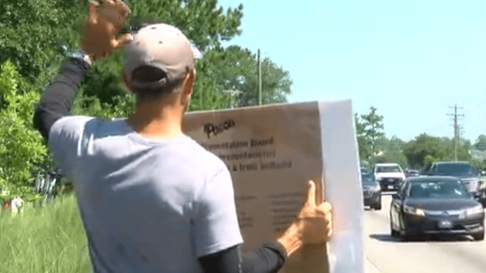 wpdeabc15's tweet card. A protest for justice and compassion for immigrants took place Saturday morning on the sidewalks of highway 544 in Conway.Protestors say this first phase is abo