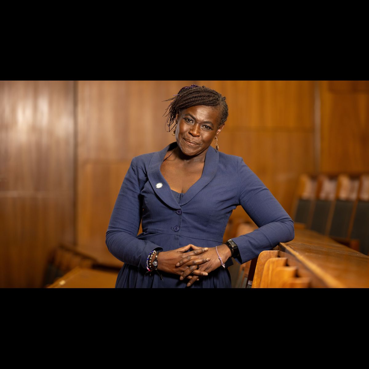 ImperialMechEng's tweet card. Dame Maggie Aderin-Pocock is reaching for the stars – literally and metaphorically. She is widely recognised as a leader in her field and for her extensive efforts to engage the public with science.
