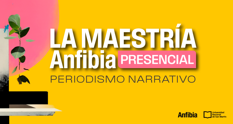 revistaanfibia's tweet card. Desde 2019 Revista Anfibia y la Universidad Nacional de San Martín dictan la Maestría en Periodismo Narrativo. Con siete cohortes abiertas, más de 200 estudiantes y después de dos años en modalidad...