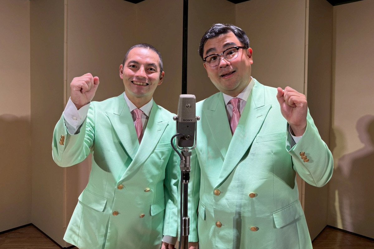 suetakatomu's tweet card. 　落語家の錦笑亭満堂とMBS（毎日放送）アナウンサーの福島暢啓による漫才コンビ・ヤングタウンが19日、全国5都市を回る漫才ツアーを東京・浅草東洋館で開幕。公演の中で、ナイツの塙宜之が会長を務める漫才