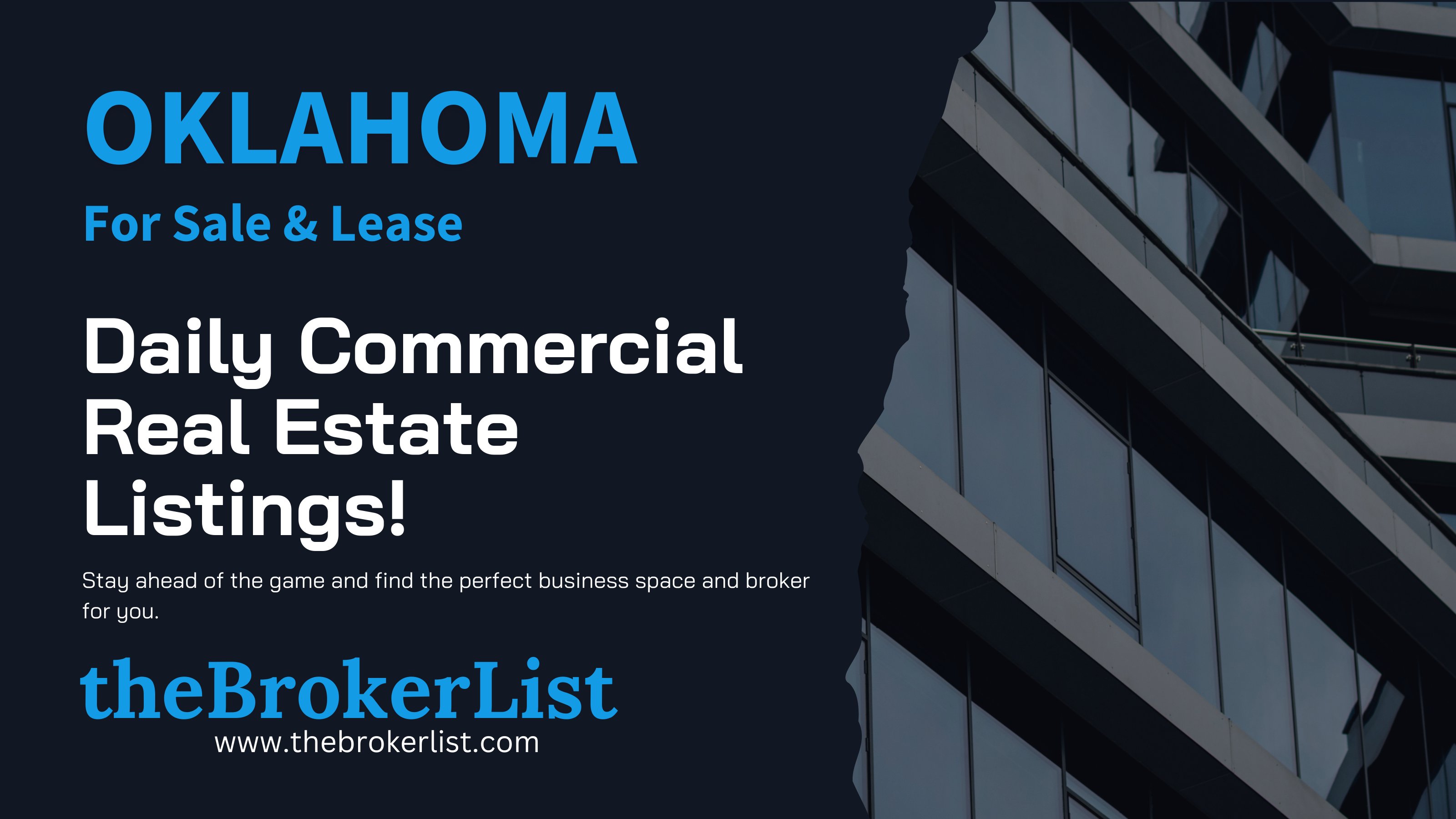 theBrokerList's tweet card. We are thrilled to provide a daily digest of geographic-focused, #CRE For Sale & Lease listings from your local theBrokerList colleagues. Below is the digest for #Oklahoma #CRE.