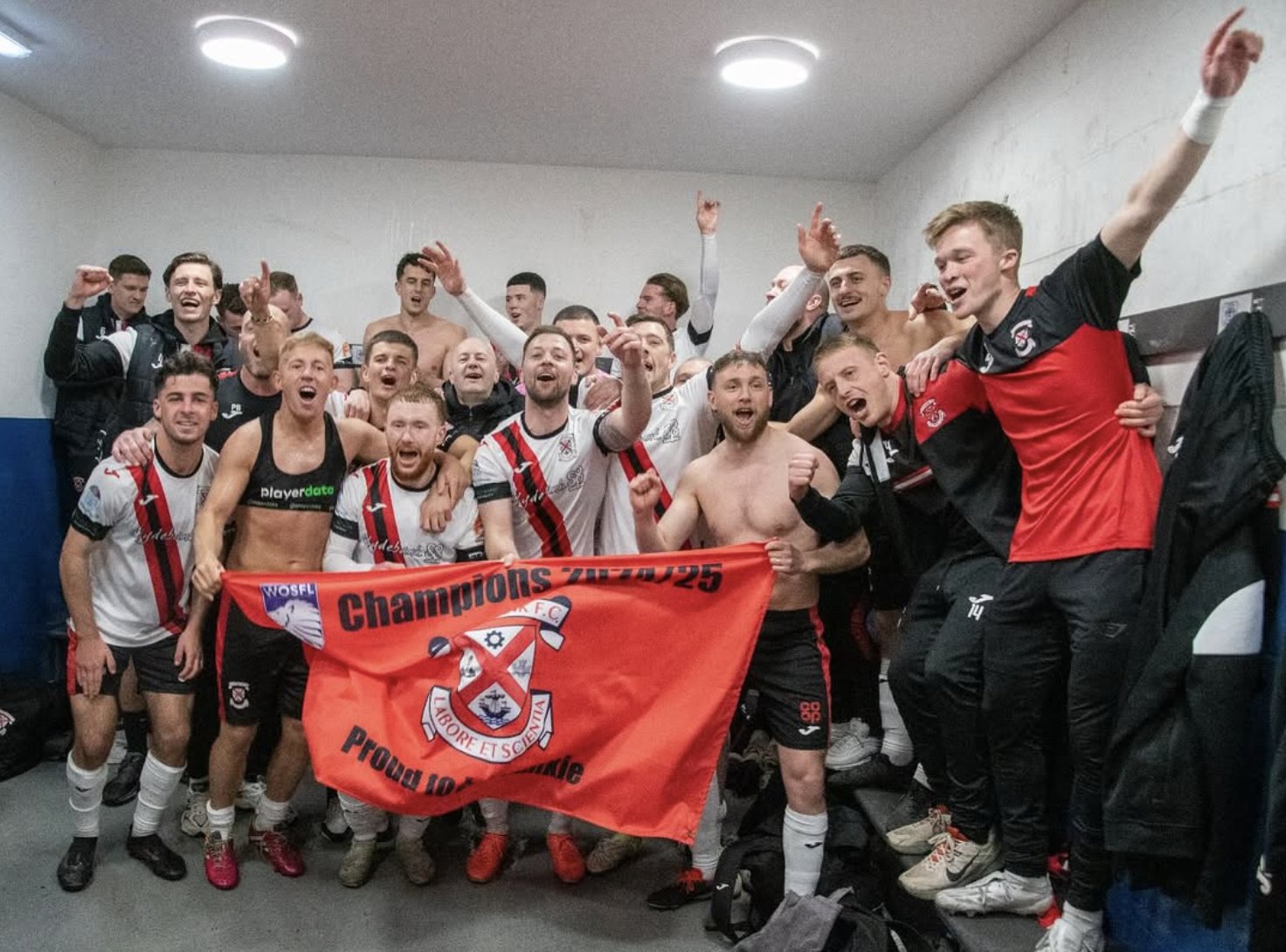 Kirky_8's tweet card. Clydebank FC made history as the first West of Scotland Football League club to be promoted to the Lowland League. Their secret weapon? PlayerData.