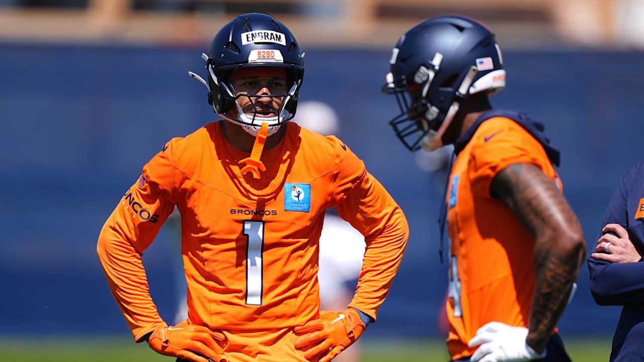 AroundTheNFL's tweet card. It hasn't taken long for Evan Engram to become enamored with Broncos culture. Only a few days into training camp, the tight end signee has found one thing more difficult in Denver than it has in...