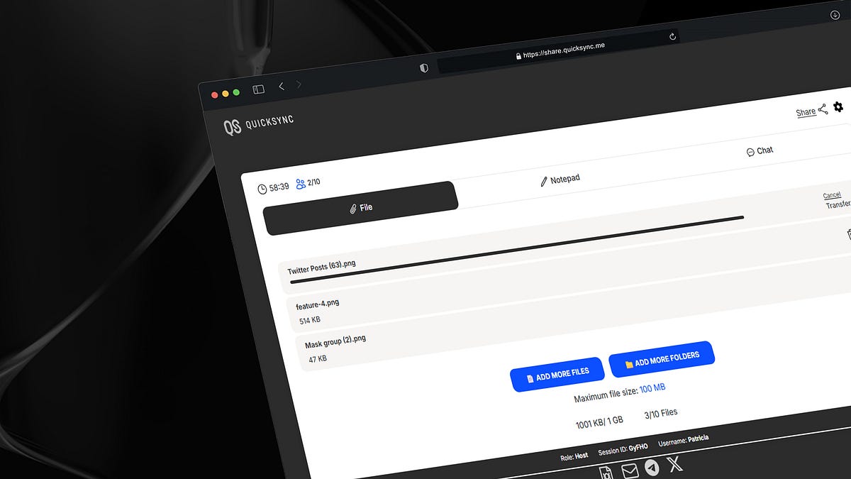 Quick_Sync's tweet card. We’re thrilled to announce a new partnership between Quick Sync and Filecoin, bringing decentralized storage to the most private, ephemeral…