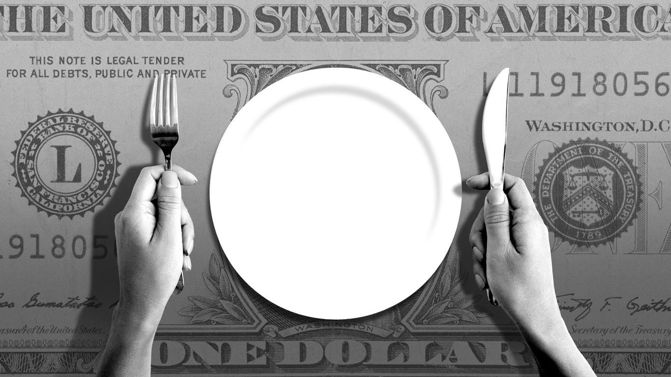 SenateAgDems's tweet card. "Food banks are stretched literally to the breaking point," one leader told Axios.