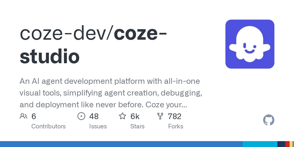 hylarucoder's tweet card. An AI agent development platform with all-in-one visual tools, simplifying agent creation, debugging, and deployment like never before. Coze your way to AI Agent creation. - coze-dev/coze-studio