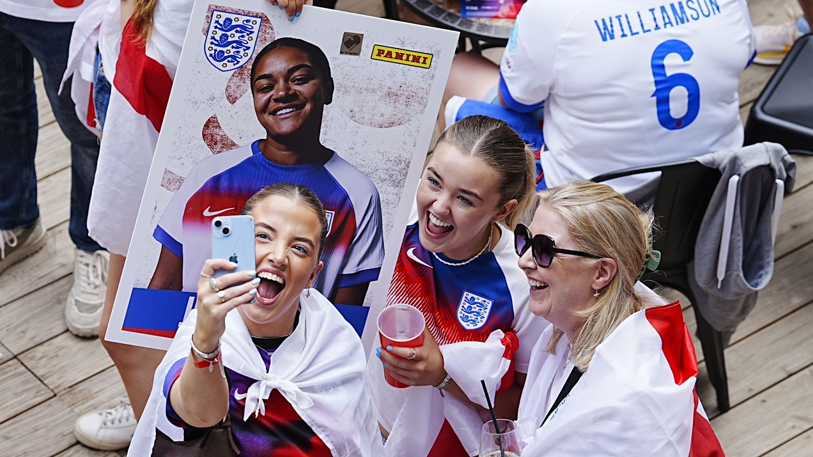 ITVborder's tweet card. England fans are gearing up for the final showdown against Spain - as the Lionesses look to defend their Euros title and win back-to-back European glory. | ITV National News