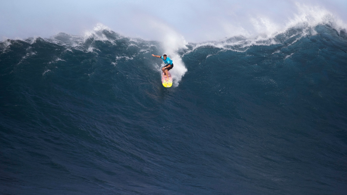 Surfer's tweet card. “I would go out to Jaws with pills, snort ‘em, and go back surfing.” Big wave world champ discusses past drug use, and how he came out the other side.