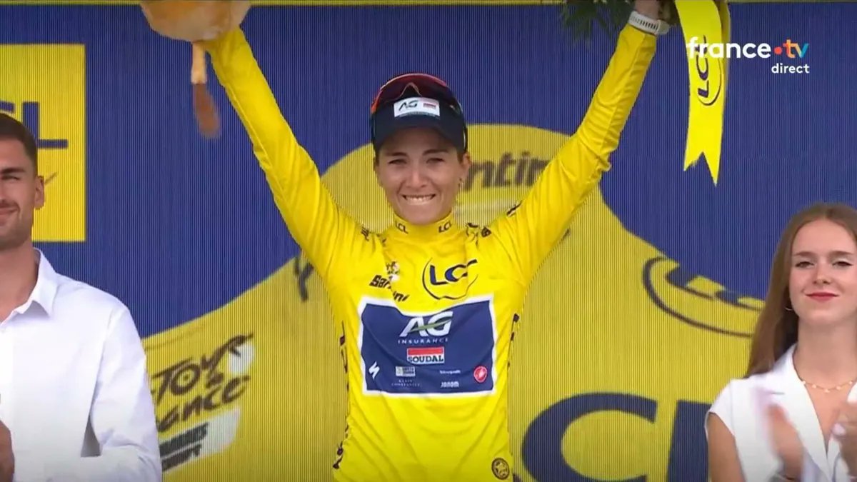 CyclingUpToDat3's tweet card. The Tour de France Femmes has had an emotional finale this Sunday afternoon in Bretagne as Mavi García rode to a solo win on the hilly day and Kim Le Court took over the race lead. Both ladies have...