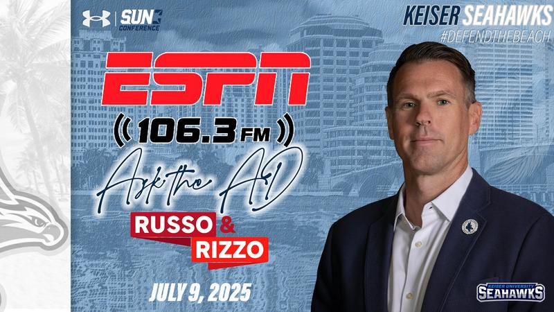 KUSeahawks's tweet card. Keiser Director of Athletics Kris Swogger visited Russo & Rizzo on ESPN West Palm 106.3 on Wednesday, July 9, for his recurring "Ask the AD" segment. During this time, Swogger discussed the world of...