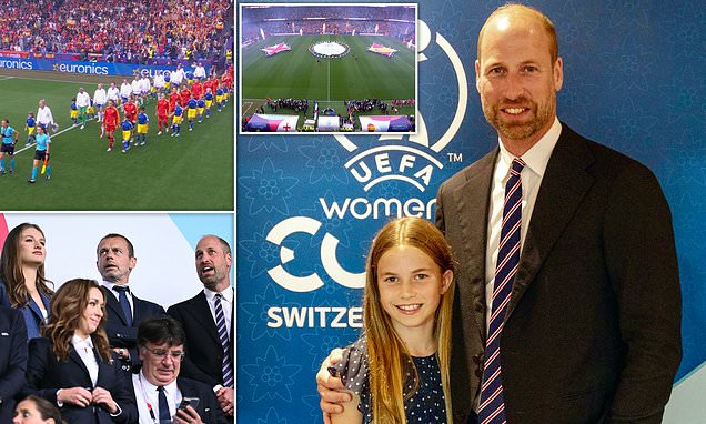 IanLloydRoyal's tweet card. Prince William has been pictured taking his daughter Charlotte, 10, on a sweet father-daughter outing to cheer on the Lionesses at the Women's Euro final.