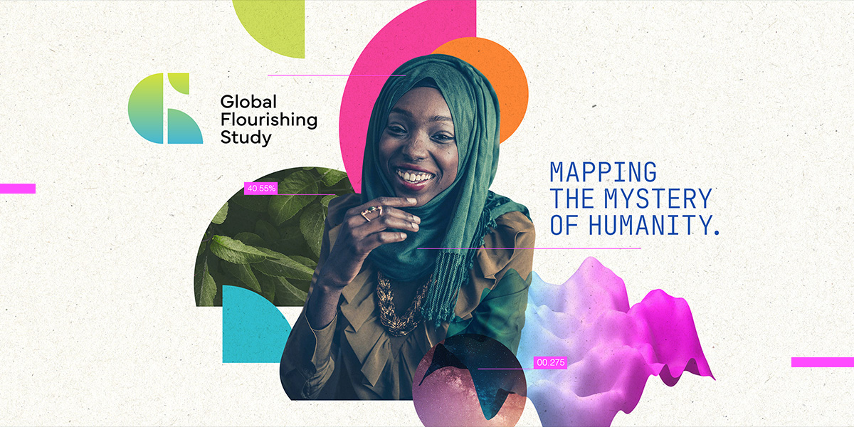 OSFramework's tweet card. The Global Flourishing Study is a $43.4 million, five-year annual study of 240,000 individuals in 22 countries across a broad range of well-being outcomes.