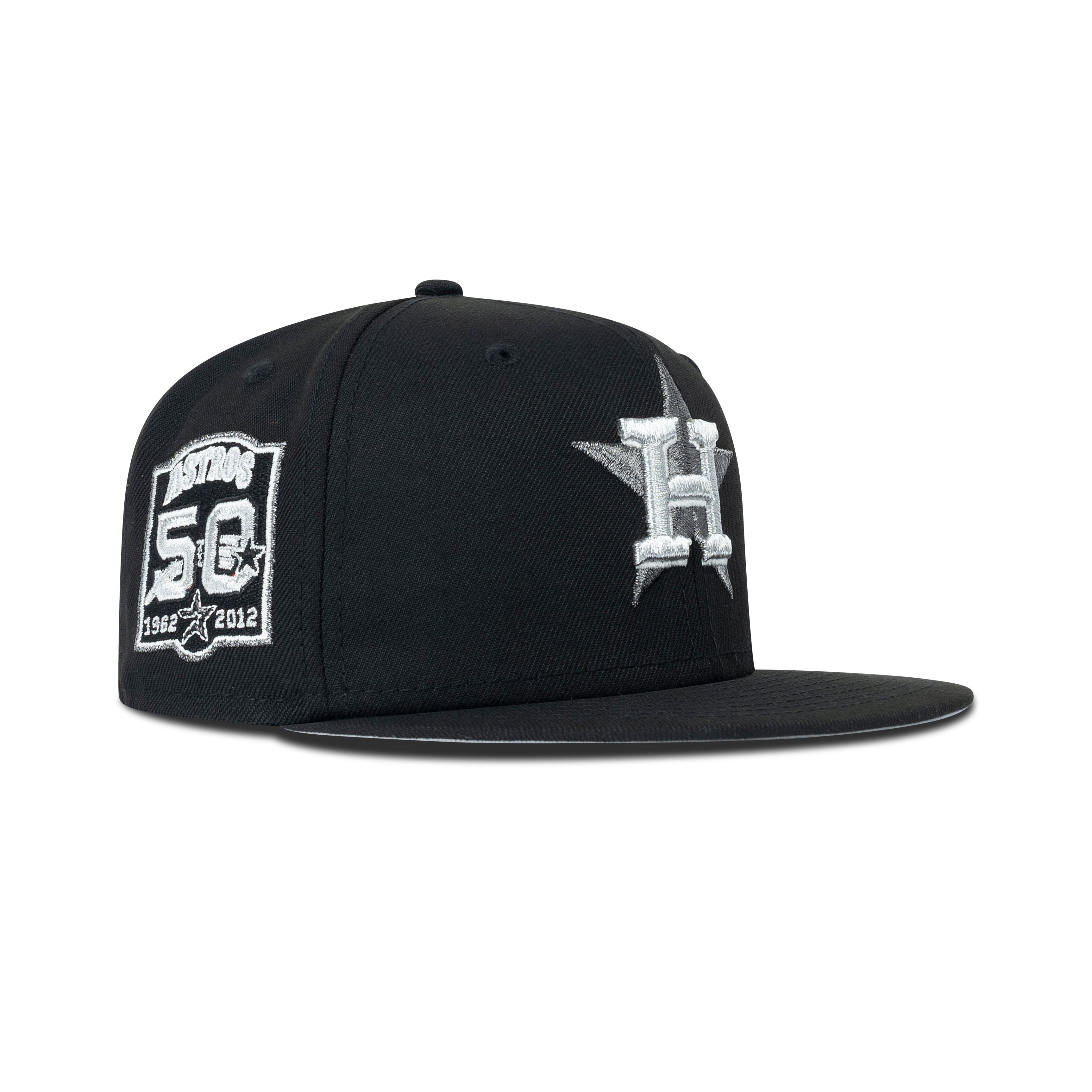 hatcrawler's tweet card. Houston Astros Grey Bottom "Black Silver" (1962-2012 50th Astros Embroidery)