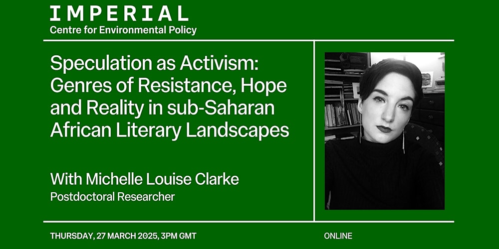 IC_CEP's tweet card. Speculation as Activism: Genres of Resistance, Hope and Reality in sub-Saharan African Literary Landscapes