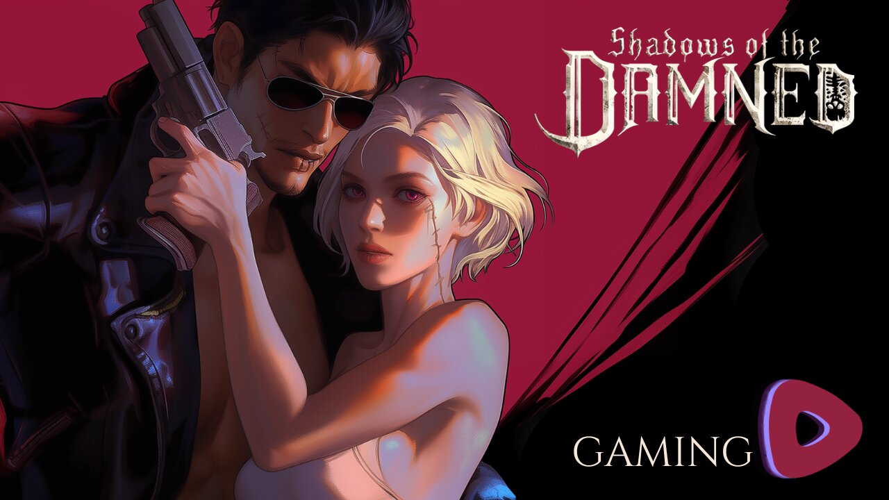 SynthTraxVids's tweet card. Been forever since I played this game! I love Grasshopper Manufacture games and they are so cool and unique! Come hang while I play! Shadows of the Damned is an action-adventure game where players tak