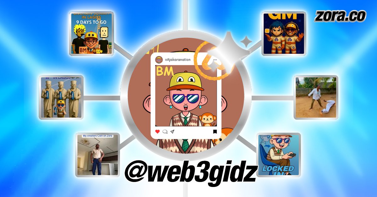 theweb3gidz's tweet card. web3gidz is on Zora.
