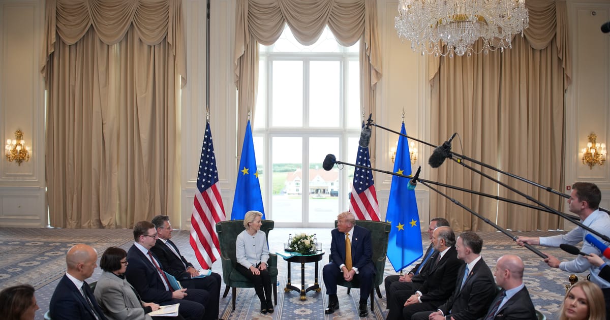 ewaldeng's tweet card. Von der Leyen finally gets some good news, but only after she sat through the U.S. president’s rant against windmills.