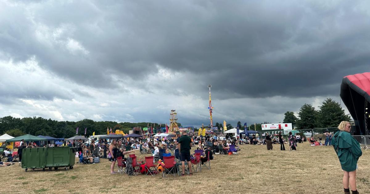 JadeK_BM's tweet card. Crowds partied the weekend away as they braved the rain to enjoy a two-day extravaganza with live acts and attractions at Braywick Sports Ground.