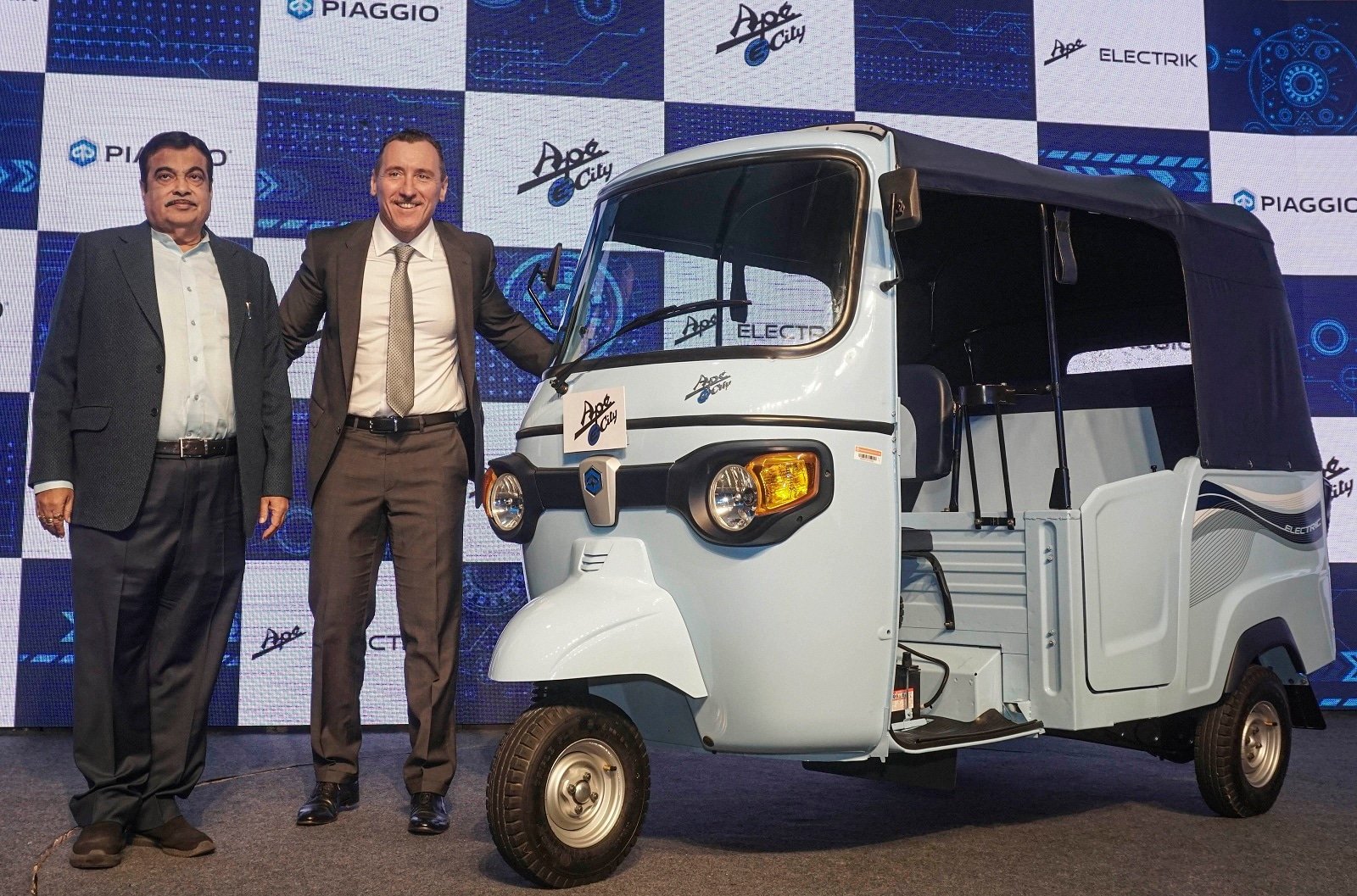 abhirammodak's tweet card. Just ₹3.25 Lakh! Piaggio Launches Apé E-City Ultra & FX Maxx Electric Three-Wheelers with 110 KM Range in India Apé E-City Ultra