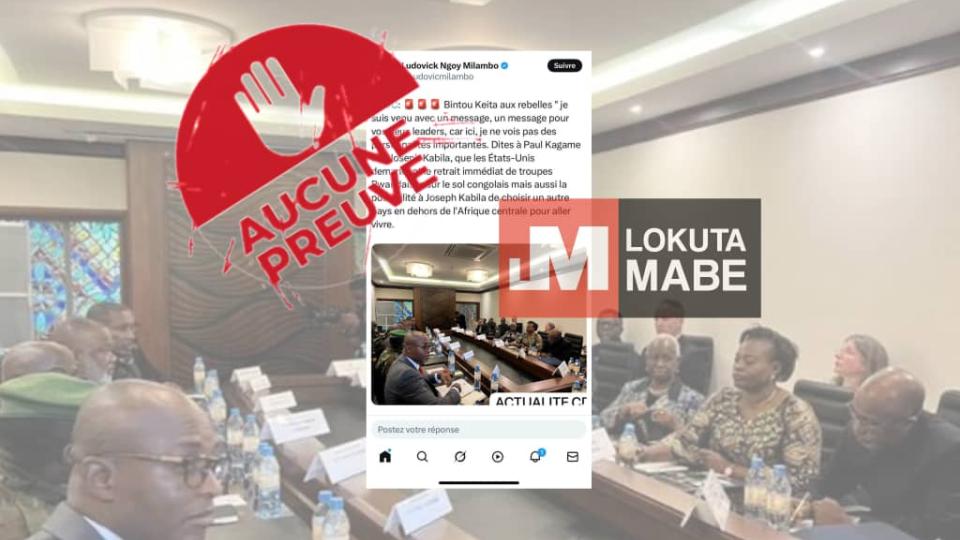 lokutaMABE's tweet card. Un compte X a publié le 13 juin 2025, une photo dans laquelle figure Bintou Keita, représentante spéciale du Secrétaire général des Nations-Unies en RDC et cheffe de la Mission de l'Organisation des...