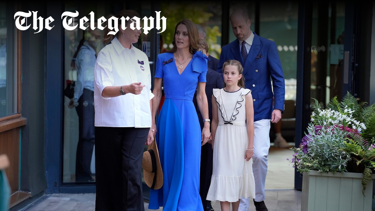 TelegraphRoyals's tweet card. Princess of Wales presents trophy to ‘iron-willed’ Jannik Sinner