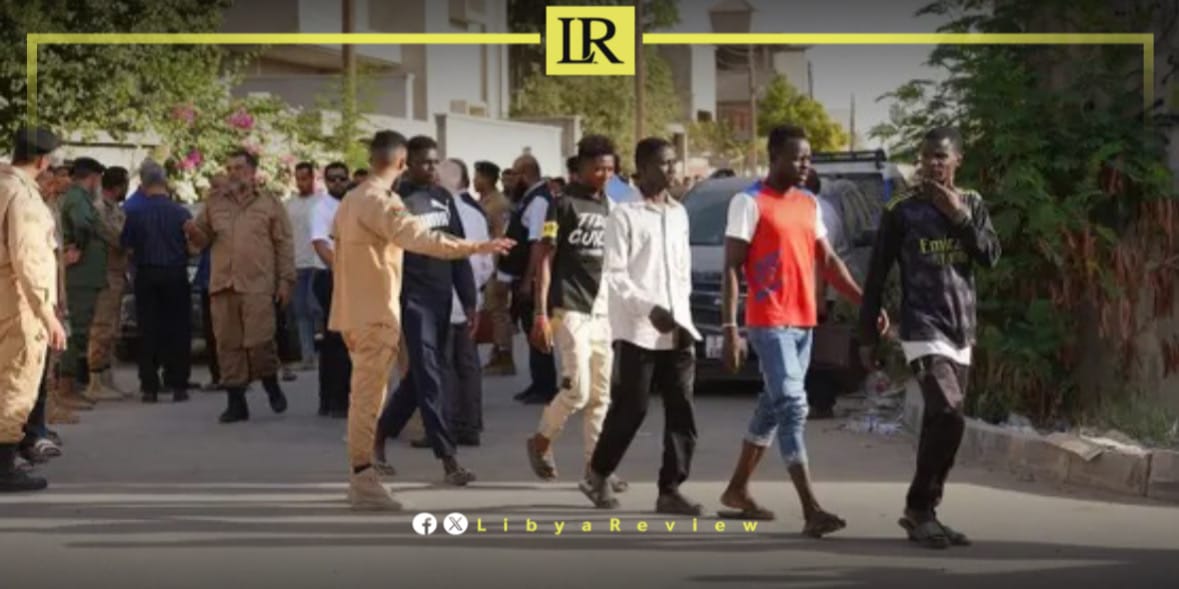 LibyaReview's tweet card. Libyan authorities have detained more than 1,500 foreign workers in a large-scale raid on informal settlements east of Tripoli, the