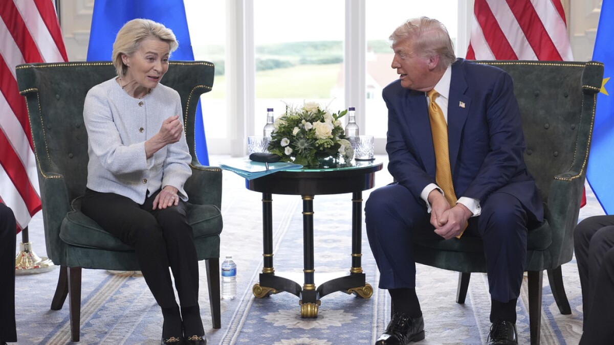 NBC26's tweet card. The United States and the European Union announced a trade framework Sunday after a meeting between President Donald Trump and European Commission chief Ursula von der Leyen.