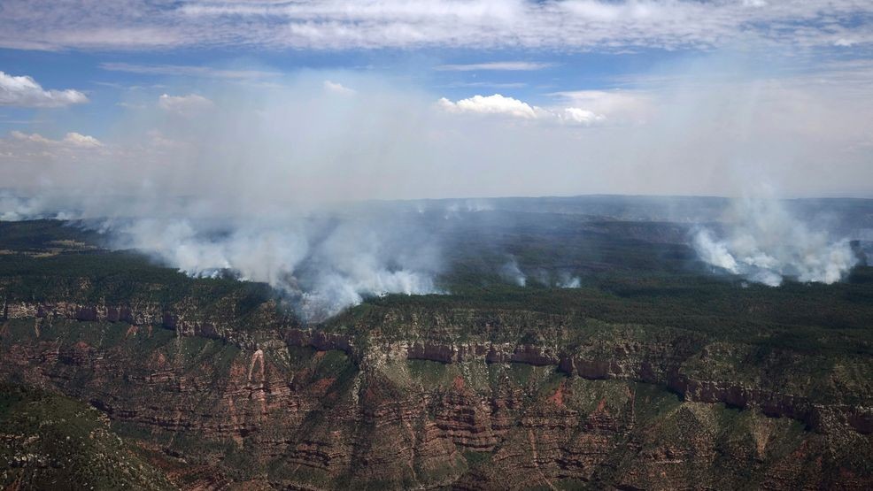 KUTV2News's tweet card. The Dragon Bravo Fire burning along the Grand Canyon’s North Rim grew by more than 25% from Saturday to Sunday, fire officials said.The wildfire was mapped at 3