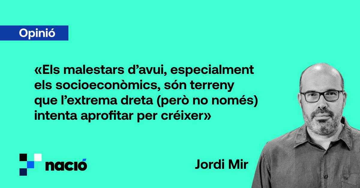 NeusCatala_fun's tweet card. «Els malestars d’avui, especialment els socioeconòmics, són terreny que l’extrema dreta (però no només) intenta aprofitar per créixer»