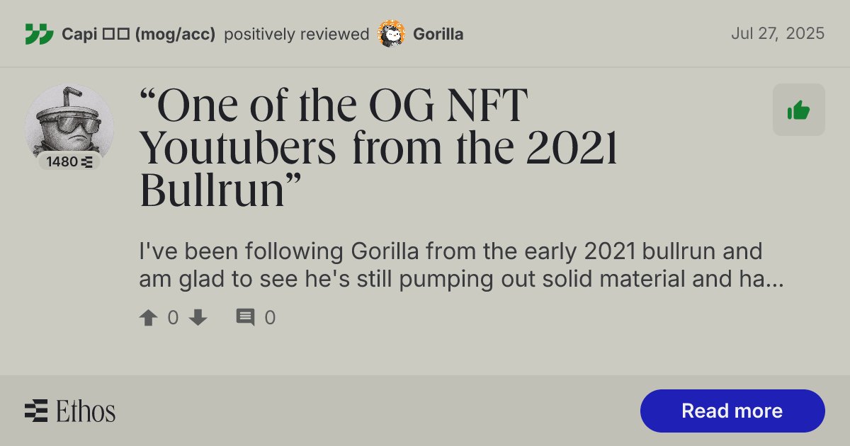 SendMyBags's tweet card. "One of the OG NFT Youtubers from the 2021 Bullrun"