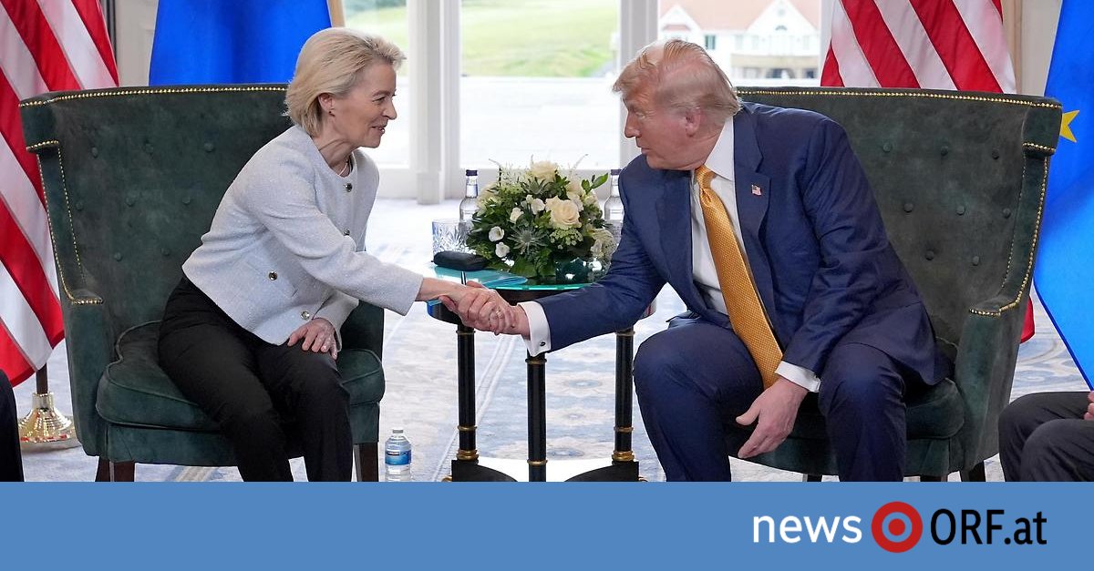 BernhardHam's tweet card. Die EU und die USA haben sich am Sonntag auf eine Grundsatzvereinbarung zur Entschärfung des seit Monaten andauernden Zollkonflikts geeinigt. Vereinbart wurde ein Zollsatz von 15 Prozent für Wareni...