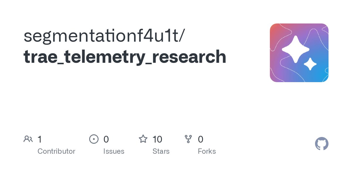 intlinux's tweet card. Contribute to segmentationf4u1t/trae_telemetry_research development by creating an account on GitHub.