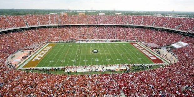 ChipBrown247's tweet card. Could $140 million in Cotton Bowl renovations that will be completed for the 2025 Red River Shootout between Texas and Oklahoma, including more concession stands and restrooms, widened concourses and...