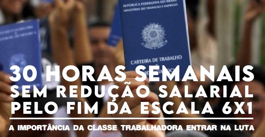 PCBpartidao's tweet card. Por 30 horas semanais de trabalho sem redução salarial! A classe trabalhadora organizada no movimento sindical, ao longo da história, sempre lutou pela redução da jornada de trabalho sem redução de...