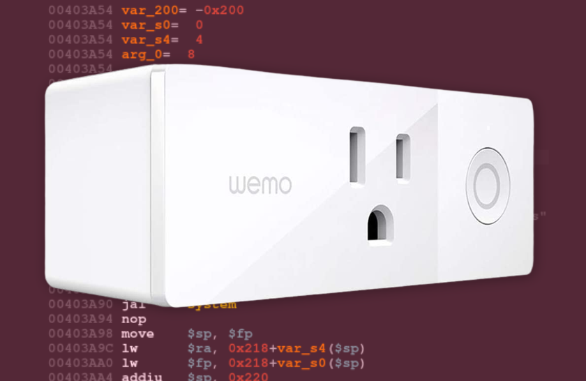 AlexaChenowith's tweet card. Manufacturer chooses not to patch the Sternum-identified buffer overflow vulnerability (CVE-2023-27217) in the Wemo Mini Smart Plug V2.