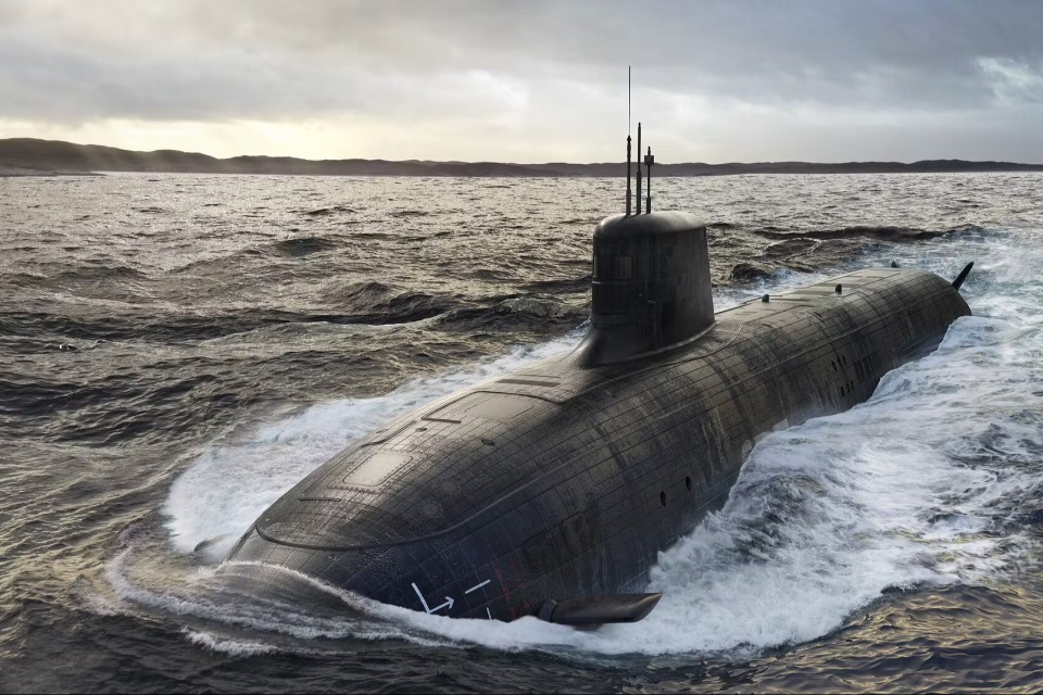 AndrewBGreene's tweet card. The UK will build up to a dozen new attack submarines to keep Britain safe.