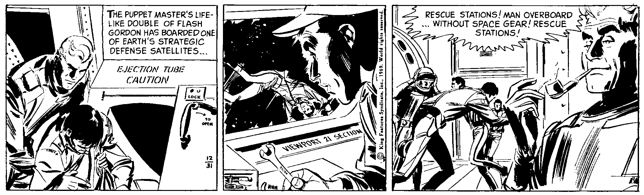 ComicsKingdom's tweet card. Read the Flash Gordon Vintage comic strip from December 31, 1969.