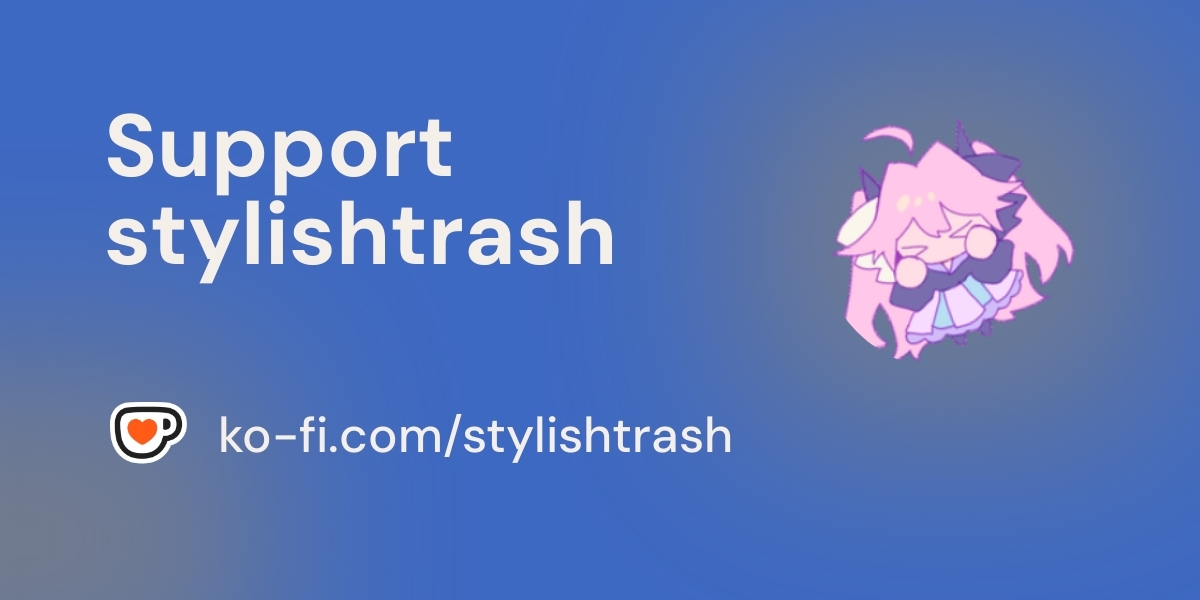 stylishtrash's tweet card. Support stylishtrash
