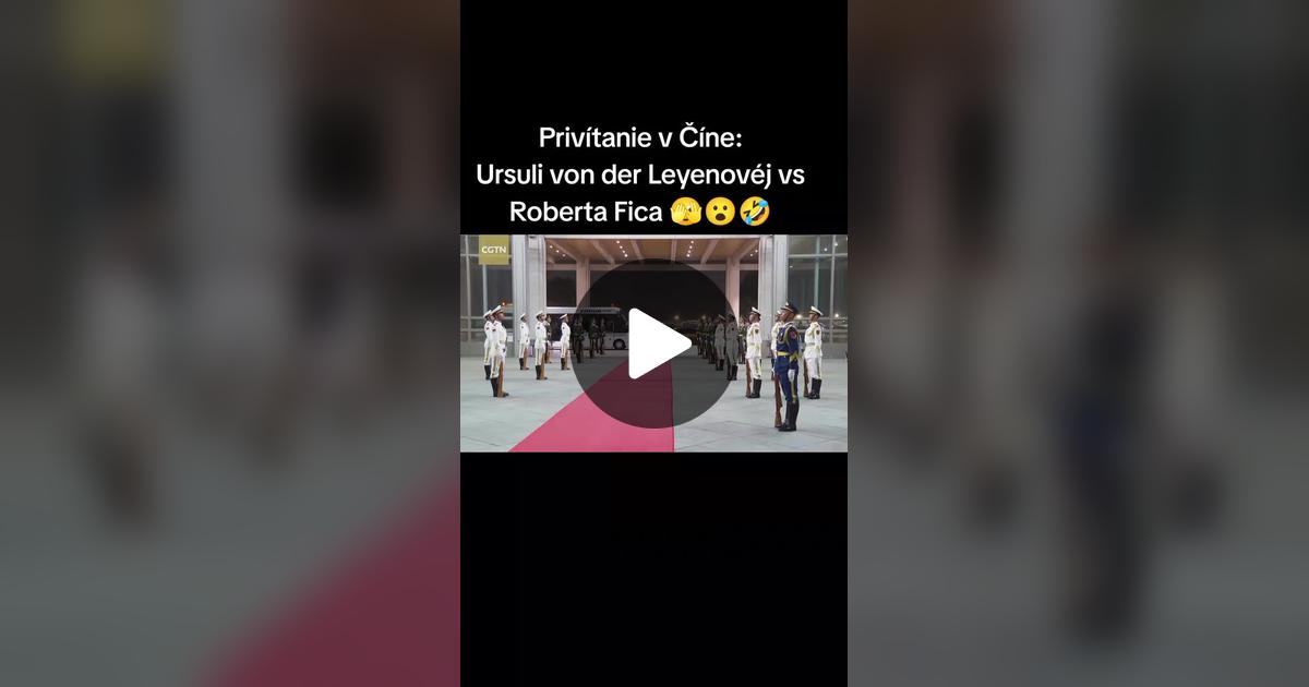 PorubcovaD's tweet card. 6604 likes, 659 comments. “Privítanie v Číne: Ursuli von der Leyenovéj vs Roberta Fica 🫣😮🤣”