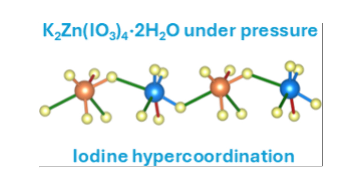 grennmat's tweet card. Combining X-ray diffraction with density-functional theory and electron topology calculations, we found that pressure substantially modifies the bonding in K2Zn(IO3)4·2H2O. We discovered that under...