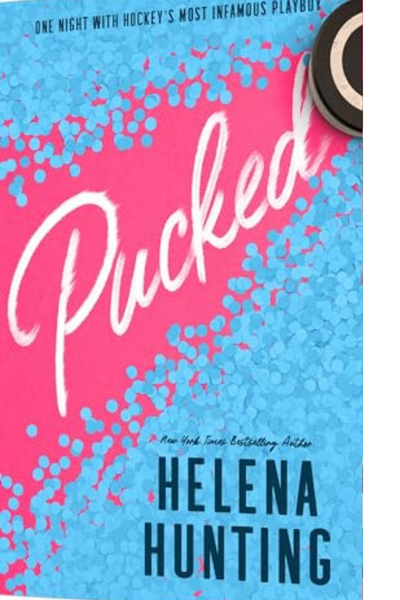 StuckInBooks's tweet card. Dive into 'Pucked' by Helena Hunting, a sizzling sports romance where Violet navigates love and fame with NHL star Alex Waters.