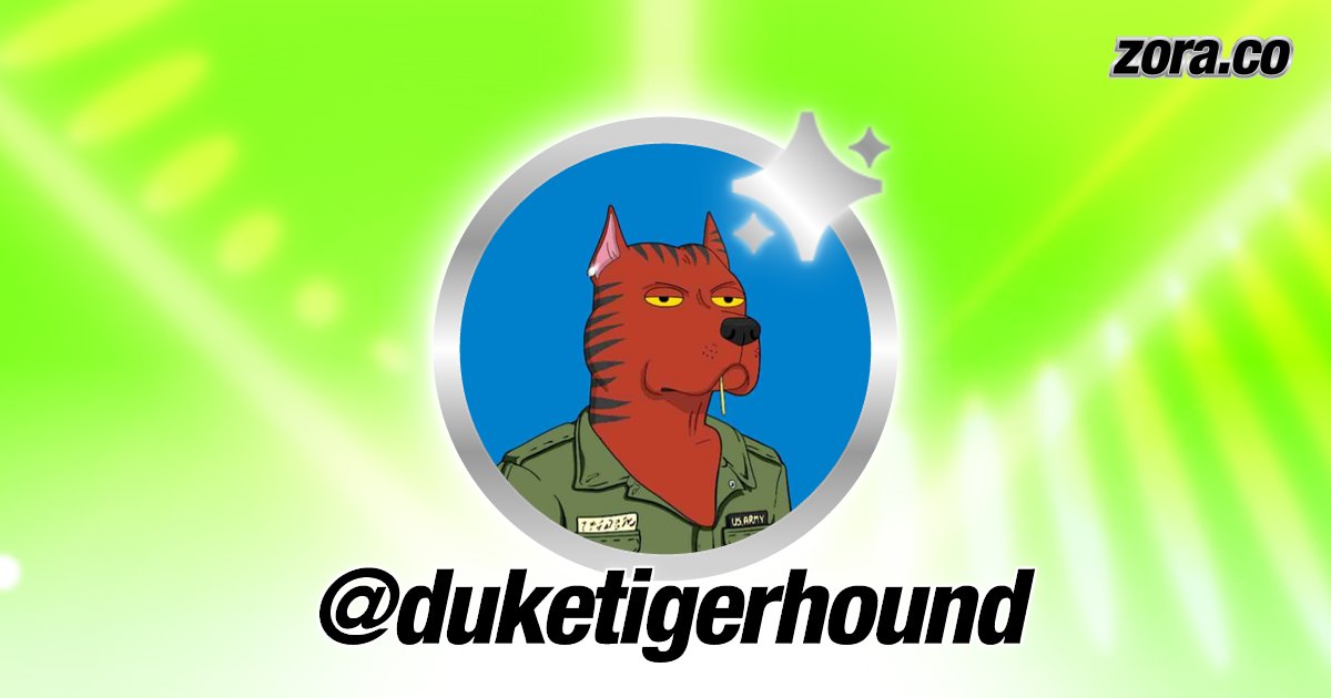 GutterDoug_'s tweet card. duketigerhound is on Zora.