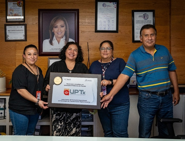 JOrienteTlax's tweet card. La Universidad Politécnica de Tlaxcala (UPTx) fue reconocida como Centro de Formación Especializada (CFE) en Tecnologías de Transformación Digital Industrial por la empresa NcTech, convirtiéndose en...