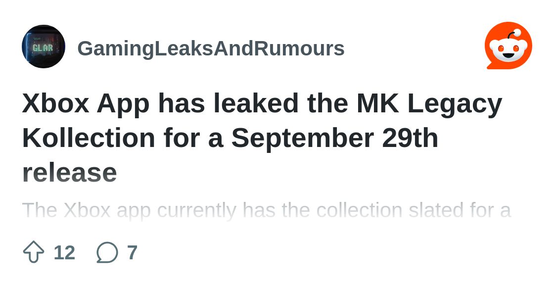 rgamingleaks's tweet card. Explore this post and more from the GamingLeaksAndRumours community