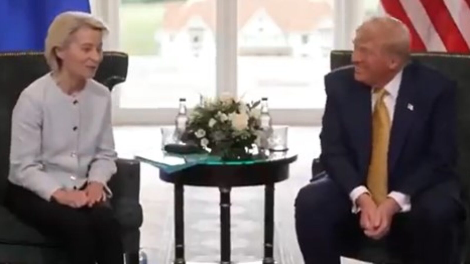 PerttiPiirto's tweet card.           President Trump is not letting a busy trip to Scotland stop him from showcasing his sense of humor, even while tough trade negotiations are ongoing.